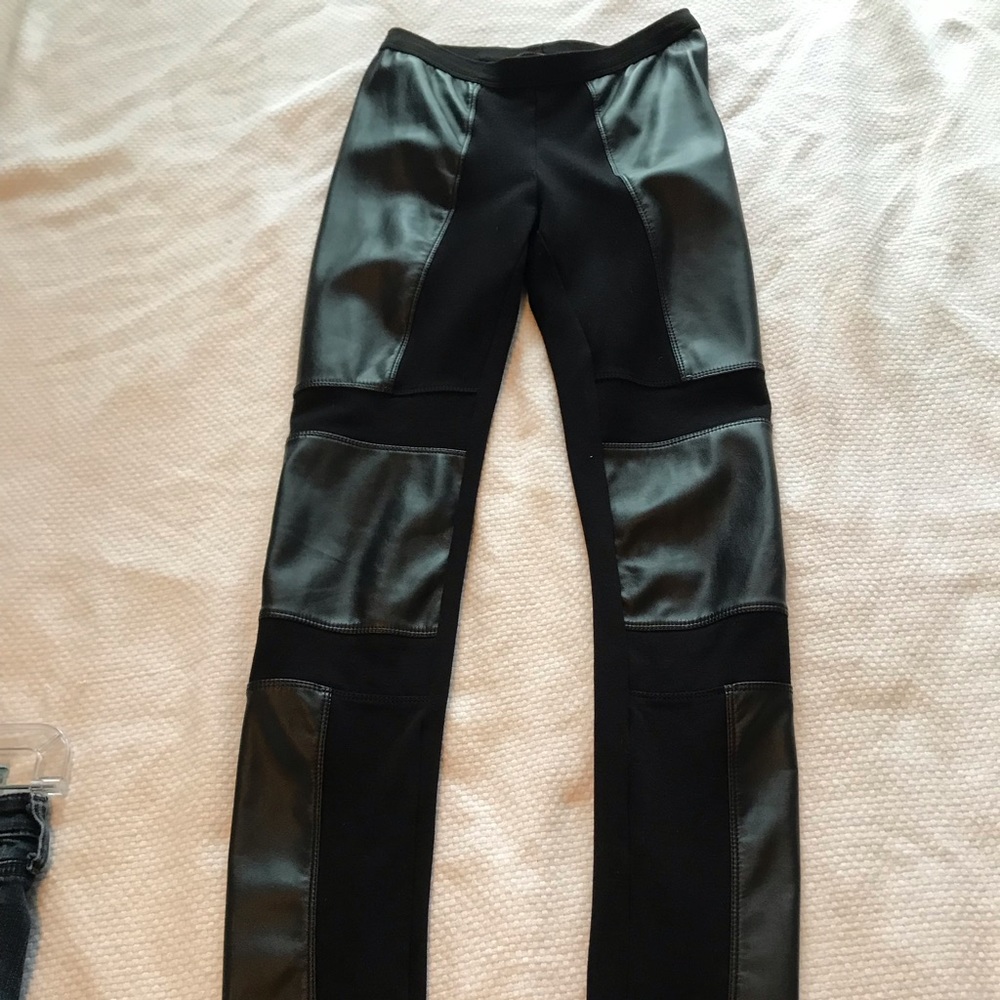 BCBG Faux leather leggings